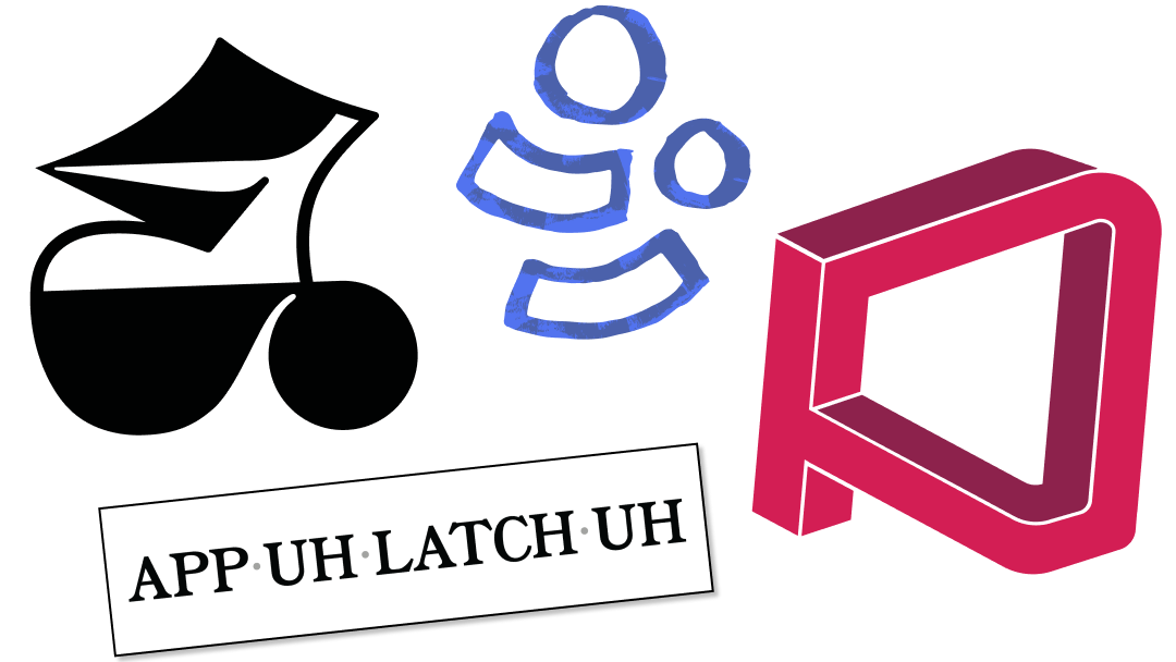 A collage of different print and logo designs