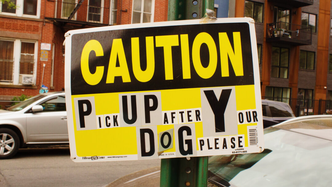 Photograph of a vernacular sign on a city street